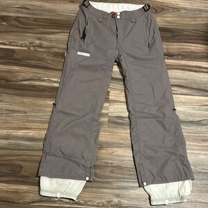Women's Foursquare Snowboard Pants Grey Insulated System 15K Sz XS #87380